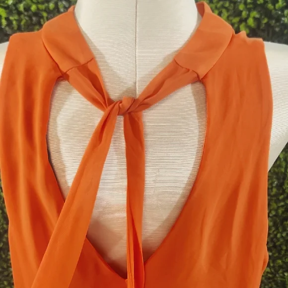 VENUS Orange Sleeveless Midi Sundress for Weddings Size Large - Picture 9 of 9